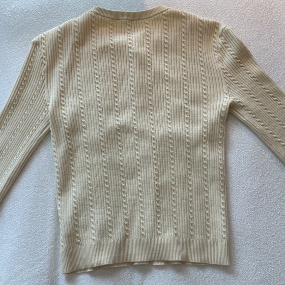 Reformation Natalie Cardigan in Lemon Icing Size XS - Picture 4 of 5